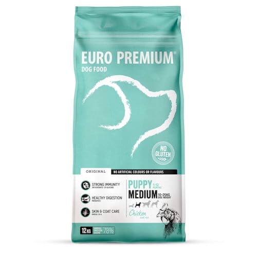 Euro-Premium - Puppy Medium Kip - Rijst - 12 kg von Euro-Premium