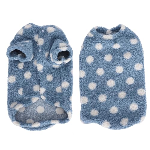 Eurobuy Fuzzy Thick Pet Dog Clothes, Autumn&Winter Keep Warming Coat Jacket Clothes, Ultra Soft and Comfortable Plush Puppy Dog Clothing Blue for Small Medium Large Dogs von Eurobuy