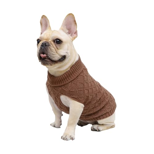 Eurobuy Warming Clothing Vest for Puppy and Kitten, Ultra Soft and Warm Knitted Sweater Cable Knit Sweater for Pet Dog, Comfortable Pet Winter Cold Clothes Outfits von Eurobuy