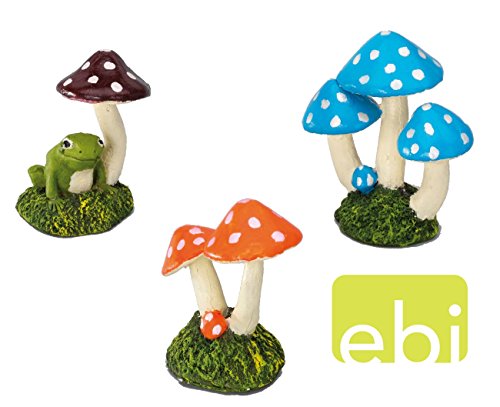 Decor Mini Set Mushrooms 3 Stück von Europet Bernina