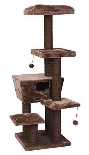 Europet Bernina 431-422410 Katzenkratzbaum Trend North Dakota, Circa 48 x 48 x141 cm, Dunkelbraun von Europet Bernina