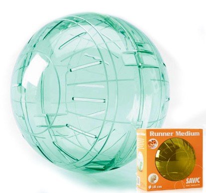 Europet Bernina 512-132449 Tierspielzeug Jogging Ball, 170 mm, M, transparent und orange mit Glitter von Europet Bernina