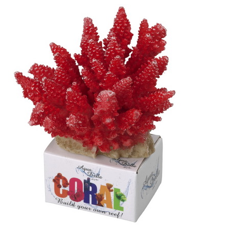 Rote Acropora Koralle, Steinkoralle ca. 11,5 x 10,5 x 9cm von Europet