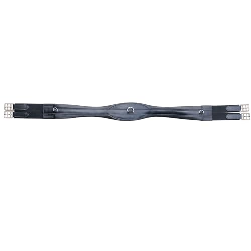 Euroriding Sattelgurt Calais Langgurt 3 D-Ringen schwarz Euro Club mit Elastik (125 cm) von Euroriding