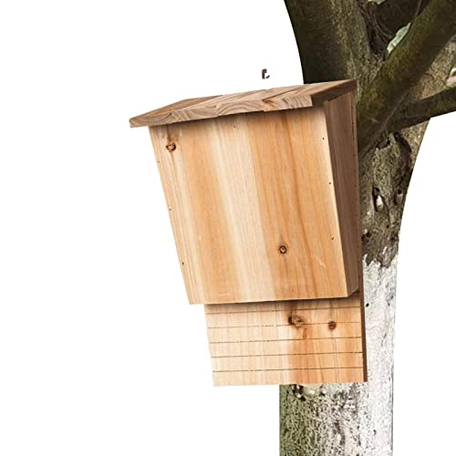 Euyehn Fledermauskastenhäuser | Fledermauskästen aus Massivholz | Große Fledermaushäuser im Freien | wetterfester verschraubter Unterschlupf unbehandelt Fledermaushaus mit Dach Naturschutz Stützen für Euyehn Fledermauskastenhäuser | Fledermauskästen aus Massivholz | Große Fledermaushäuser im Freien | wetterfester verschraubter Unterschlupf unbehandelt Fledermaushaus mit Dach Naturschutz Stützen für von Euyehn