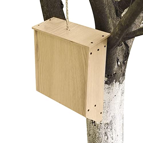 Euyehn Fledermauskastenhäuser | Fledermauskästen aus Massivholz | Große Fledermaushäuser im Freien | wetterfester verschraubter Unterschlupf unbehandelt Fledermaushaus mit Dach Naturschutz Stützen für Euyehn Fledermauskastenhäuser | Fledermauskästen aus Massivholz | Große Fledermaushäuser im Freien | wetterfester verschraubter Unterschlupf unbehandelt Fledermaushaus mit Dach Naturschutz Stützen für von Euyehn