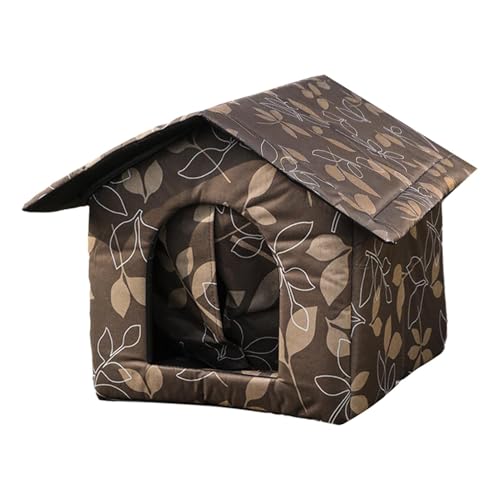 Euyehn Katzenhaus im Freien, Winterfest Wasserdicht Wetterfest Katzenhöhle Haustierhaus, Weiches Warmes Haustierhaus Outdoor Hundehöhle Mit Abnehmbarem Kissen Euyehn Katzenhaus im Freien, Winterfest Wasserdicht Wetterfest Katzenhöhle Haustierhaus, Weiches Warmes Haustierhaus Outdoor Hundehöhle Mit Abnehmbarem Kissen von Euyehn