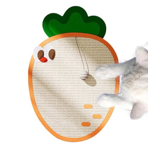 Euyehn Kratzbrett mit Wandhalterung, Karotten-Design, Katzen-Wandhalterung, Pfotenkratzer, mit Ball, verschleißfester Sofaschutz, Kratzunterlage Euyehn Kratzbrett mit Wandhalterung, Karotten-Design, Katzen-Wandhalterung, Pfotenkratzer, mit Ball, verschleißfester Sofaschutz, Kratzunterlage von Euyehn