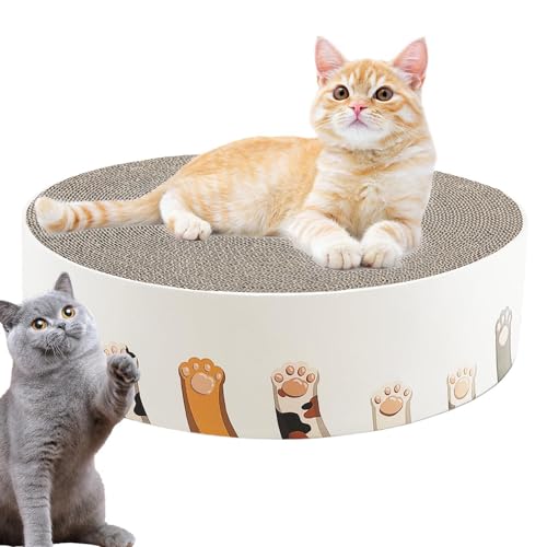 Euyehn Scratch Lounge Katzenbett | Katzenkratzer Chaise Wellpappe | 2 in 1 runder Katzenkratzer für Möbelschutz Euyehn Scratch Lounge Katzenbett | Katzenkratzer Chaise Wellpappe | 2 in 1 runder Katzenkratzer für Möbelschutz von Euyehn