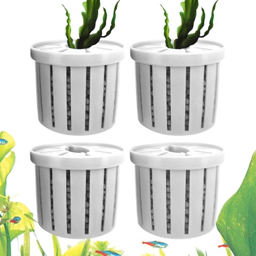 Euyehn Wasserpflanzentopf, Aquariumpflanzenhalter - Aquarium -Pflanzenkorb,Stallpflanzkorb für Schreibtischdekorationen Wandscheiben -Teichgarten -Eckschelf von Euyehn