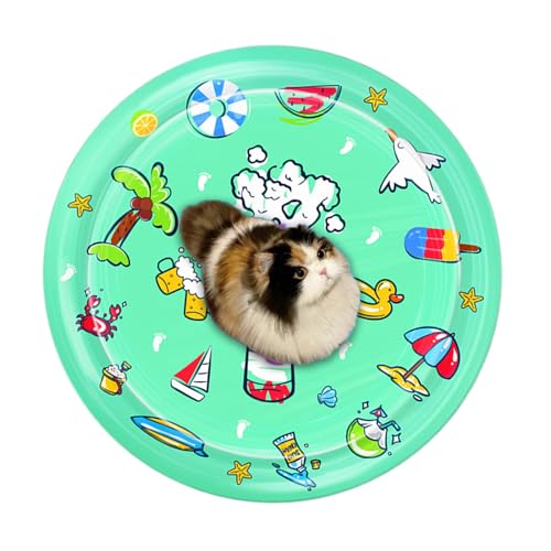 Euyehn Wassersensor Spielmatte, Interaktives Katzenspielzeug Spielmatten Aufblasbares Wasserpad Cool Comfort Aufblasbare Matte Sensing Outdoor Für Sensorische Katze von Euyehn