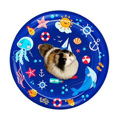 Euyehn Wassersensor Spielmatte, Interaktives Katzenspielzeug Spielmatten Aufblasbares Wasserpad Cool Comfort Aufblasbare Matte Sensing Outdoor Für Sensorische Katze von Euyehn