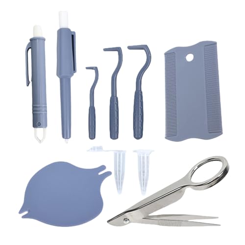 Euyehn Zeckenentferner Für Hunde, Flohzange Für Haustiere Set, Multifunktionales Ergonomisches Floh- Und Zeckenentfernungs-Set Für Hunde, Katzen & Mehrkatzenhaushalte von Euyehn