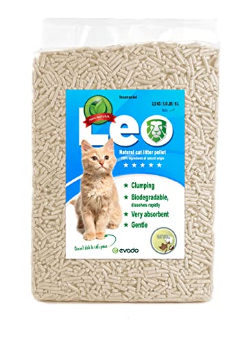 Leo Premium Katzenstreu, extra saugfähig, umweltfreundlich (natürlich, 1 Stück) von Evado