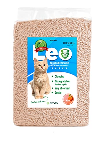 Evado Leo Premium Katzenstreu, extra saugfähig, umweltfreundlich, pfirsichfarben, 1 Stück von Evado
