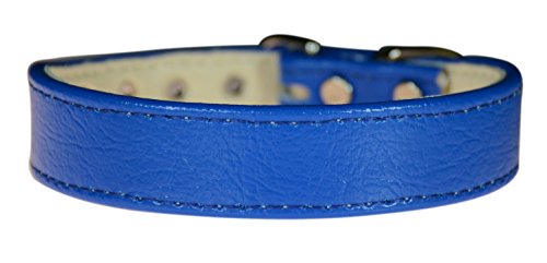 Evans Collars 1,9 cm geformtes Halsband, Größe 16, Vinyl, Blau von Evans Collars