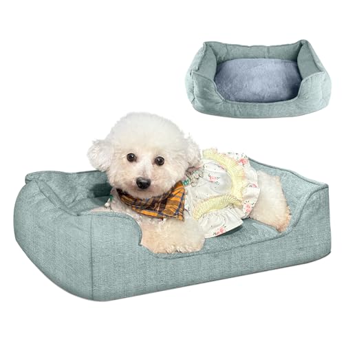 EvcgoX Hundebett Mittelgroße Hunde, rutschfeste Hundebetten 75×58×19 cm, Flauschig Hundekorb Hundesofa mit Waschbarem Doppelseitigem Hundekissen, Grün M EvcgoX Hundebett Mittelgroße Hunde, rutschfeste Hundebetten 75×58×19 cm, Flauschig Hundekorb Hundesofa mit Waschbarem Doppelseitigem Hundekissen, Grün M von EvcgoX