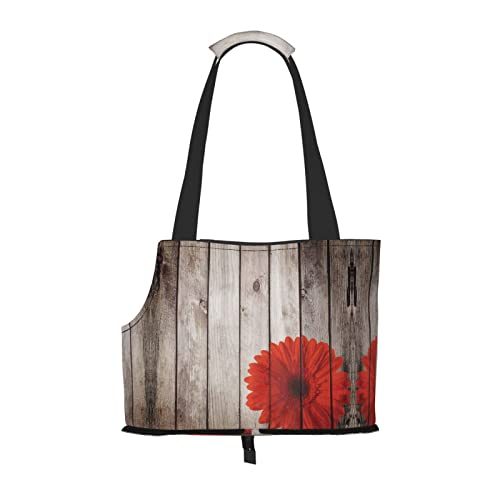 Holzbrett, Retro-Blume, rote Dahlie, bedruckt, für Hunde, Katzen, Tragetasche, weich, faltbar, für U-Bahn, Einkaufen, Wandern, Reisen Holzbrett, Retro-Blume, rote Dahlie, bedruckt, für Hunde, Katzen, Tragetasche, weich, faltbar, für U-Bahn, Einkaufen, Wandern, Reisen von Evealyn