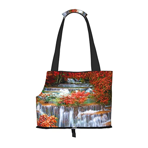 Hundetragetasche mit Wasserfall-Motiv, bedruckt, für Katzen, weich, faltbar, für U-Bahn, Einkaufen, Wandern, Reisen Hundetragetasche mit Wasserfall-Motiv, bedruckt, für Katzen, weich, faltbar, für U-Bahn, Einkaufen, Wandern, Reisen von Evealyn