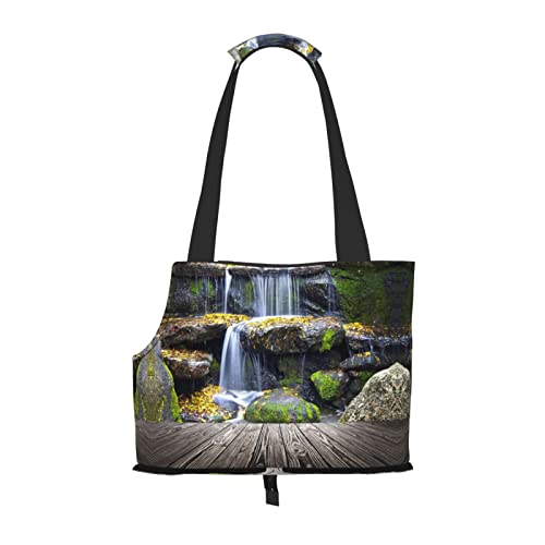 Hundetragetasche mit Wasserfall-Motiv, bedruckt, weich, faltbar, für U-Bahn, Einkaufen, Wandern, Reisen Hundetragetasche mit Wasserfall-Motiv, bedruckt, weich, faltbar, für U-Bahn, Einkaufen, Wandern, Reisen von Evealyn