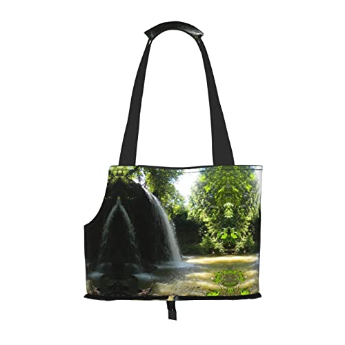 Hundetragetasche mit Wasserfall-Wald-Motiv, bedruckt, für Katzen, Haustiere, weich, faltbar, für U-Bahn, Einkaufen, Wandern, Reisen Hundetragetasche mit Wasserfall-Wald-Motiv, bedruckt, für Katzen, Haustiere, weich, faltbar, für U-Bahn, Einkaufen, Wandern, Reisen von Evealyn
