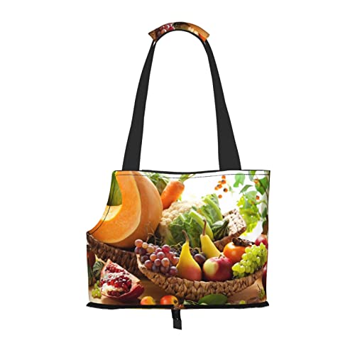 Tragetasche für Hunde, Gemüse und Obst, bedruckt, weich, faltbar, für U-Bahn, Einkaufen, Wandern, Reisen Tragetasche für Hunde, Gemüse und Obst, bedruckt, weich, faltbar, für U-Bahn, Einkaufen, Wandern, Reisen von Evealyn