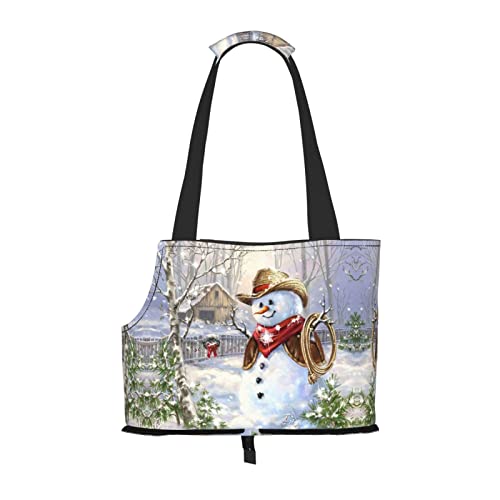 Tragetasche für Hunde, Schneemann, bedruckt, weich, faltbar, für U-Bahn, Einkaufen, Wandern, Reisen Tragetasche für Hunde, Schneemann, bedruckt, weich, faltbar, für U-Bahn, Einkaufen, Wandern, Reisen von Evealyn