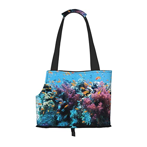 Undersea World bedruckte Tragetasche für Hunde und Katzen, weich, faltbar, für U-Bahn, Einkaufen, Wandern, Reisen Undersea World bedruckte Tragetasche für Hunde und Katzen, weich, faltbar, für U-Bahn, Einkaufen, Wandern, Reisen von Evealyn