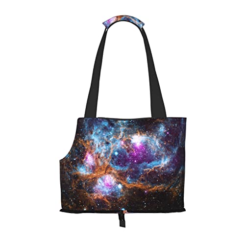 Universe Galaxy Space bedruckte Tragetasche für Hunde, Katzen, weich, faltbar, für U-Bahn, Einkaufen, Wandern, Reisen von Evealyn