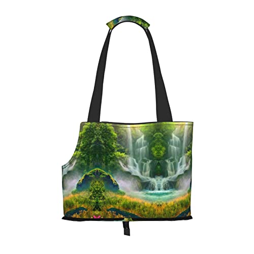 Waterfall Water Resources Dschungel-bedruckte Hundetragetasche für Katzen, Tragetasche, weich, faltbar, für U-Bahn, Einkaufen, Wandern, Reisen Waterfall Water Resources Dschungel-bedruckte Hundetragetasche für Katzen, Tragetasche, weich, faltbar, für U-Bahn, Einkaufen, Wandern, Reisen von Evealyn