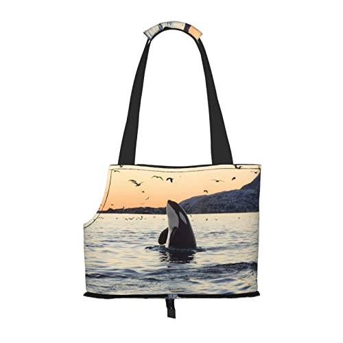 Whale Above Sea Water bedruckte Hundetragetasche, Katzentragetasche, weich, faltbar, für U-Bahn, Einkaufen, Wandern, Reisen Whale Above Sea Water bedruckte Hundetragetasche, Katzentragetasche, weich, faltbar, für U-Bahn, Einkaufen, Wandern, Reisen von Evealyn