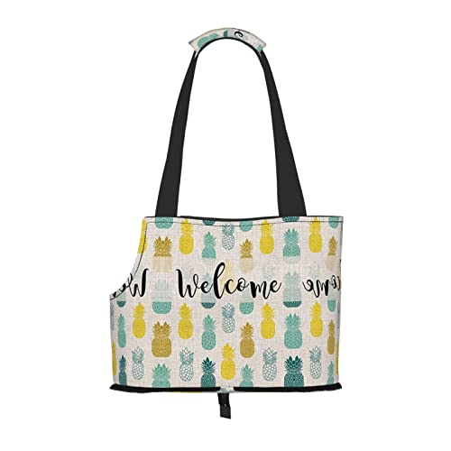 Yello Blaue Ananas-Tragetasche für Hunde, Katzen, weich, faltbar, für U-Bahn, Einkaufen, Wandern, Reisen Yello Blaue Ananas-Tragetasche für Hunde, Katzen, weich, faltbar, für U-Bahn, Einkaufen, Wandern, Reisen von Evealyn