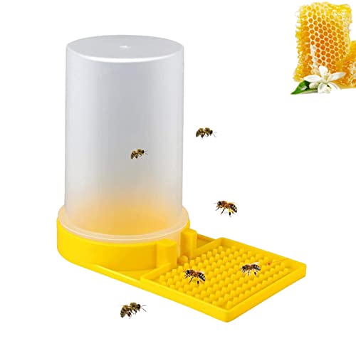 Bienen-Wasserspender | Wasserspender für Bienen, wiederverwendbar, gelbe Bienenkorb-Trinkschale, Bienenstock-Eingang, Futterspender für Bienen Imkerei Evember von Evember