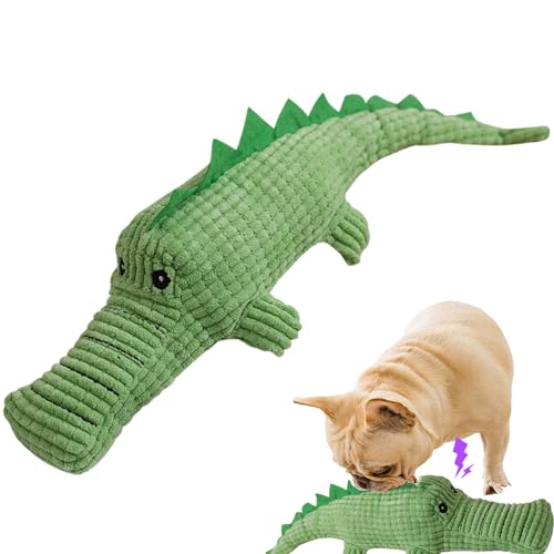 Evember Alligator-Kauspielzeug für Hunde, interaktives Kauspielzeug für Hunde – Beiß- und Schleifspielzeug für Welpen, verschleißfestes, interaktives Spielzeug für Hunde von Evember