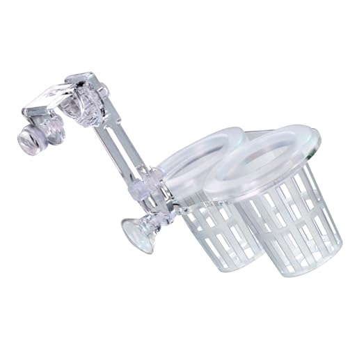 Evember Aquarium-Pflanzenhalter – transparenter Aquarium-Pflanzkorb mit Loch, Aquarium-Dekoration, verstellbare Hydrokultur-Doppelbecher, Wasserzubehör für den Anbau Evember Aquarium-Pflanzenhalter – transparenter Aquarium-Pflanzkorb mit Loch, Aquarium-Dekoration, verstellbare Hydrokultur-Doppelbecher, Wasserzubehör für den Anbau von Evember