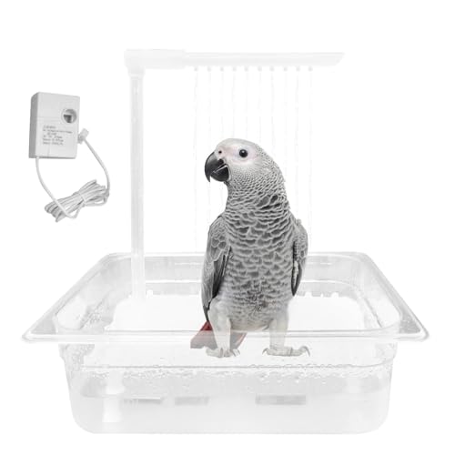 Evember Automatische Vogelbadewanne – Automatischer -Badebrunnen, Mehrzweck-Vogelbadewanne, automatische -Badewanne, automatische Vogel-Badewanne, für kleine, mittelgroße Sittiche von Evember