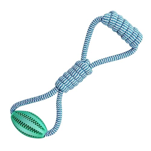 Evember Ball on Rope Hundespielzeug | Seilball Hundespielzeug für große Rassen | Interaktiver Futterspender Schnur, Baumwollknoten, Haustier-Kauzubehör für einfaches Werfen von Evember