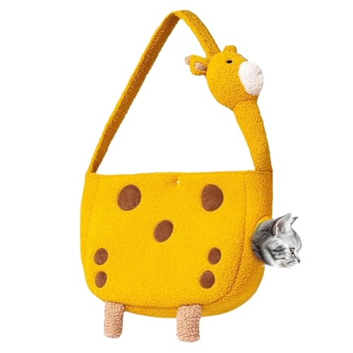 Evember Giraffe Haustier-Tragetasche, Haustier-Tragetasche, Giraffenform, für mittelgroße Katzen, Welpen, waschbar, Hundetrage für Zuhause und draußen von Evember