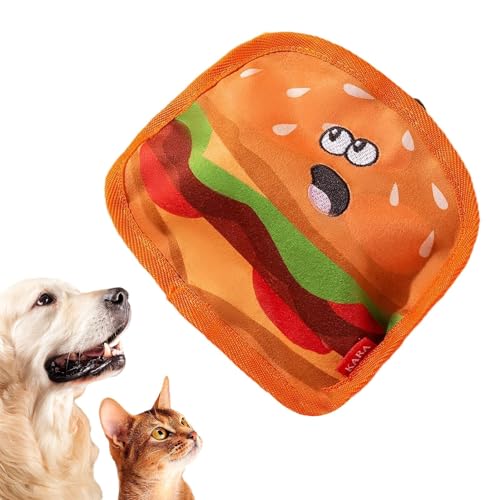 Evember Hamburger-Hundespielzeug – Simulation Pommes Frites weiches Plüschspielzeug in Hamburgerform – Lebensmitteldesign Haustierzähne Hamburger Neuheit Spielzeug – bissfestes Evember Hamburger-Hundespielzeug – Simulation Pommes Frites weiches Plüschspielzeug in Hamburgerform – Lebensmitteldesign Haustierzähne Hamburger Neuheit Spielzeug – bissfestes von Evember
