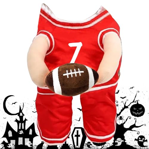Evember Hunde-Basketballspieler-Kostüm mit Ball | Halteball für Hunde, Basketballtrikot | lustiges Hunde-Basketball-Outfit mit verstellbaren Trägern für Haustiere und Welpen von Evember