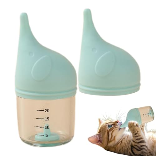 Evember Kätzchen-Flaschen zum Stillen, tragbare Kätzchen-Stillwasserflasche, Welpen-Milch-Futterstation, Haustier-Nippel, Futterspender für kleine Hunde, Fütterungszubehör für Tierliebhaber von Evember