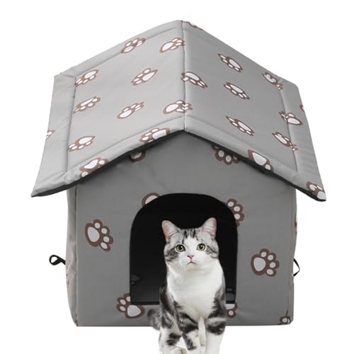 Evember Katzenhöhle für draußen, wetterfest – Isolierter Schutz für Wildkatzen für den W | Warmer Katzenunterstand mit Tür, Katzenbetten bei kaltem Wetter, Haus für Tiere Evember Katzenhöhle für draußen, wetterfest – Isolierter Schutz für Wildkatzen für den W | Warmer Katzenunterstand mit Tür, Katzenbetten bei kaltem Wetter, Haus für Tiere von Evember