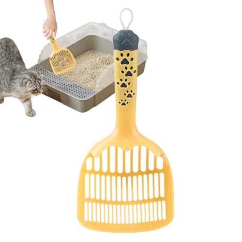 Evember Katzenkotschaufel | Große Cartoon-Klo Schaufel für Katzentoilette, tragbare Kotschaufel mit Griff, wiederverwendbares Haustierzubehör für Tierliebhaber von Evember