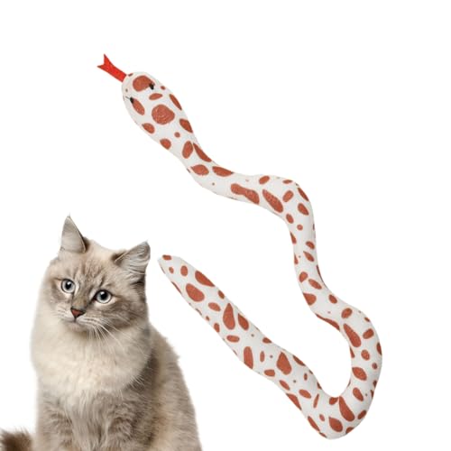 Evember Katzenspielzeug mit Katzenminze, niedliche Schlangenform, stimulierendes Spielzeug für Katzen, zum Zahnen im Innenbereich, reduziert Langeweile von Evember