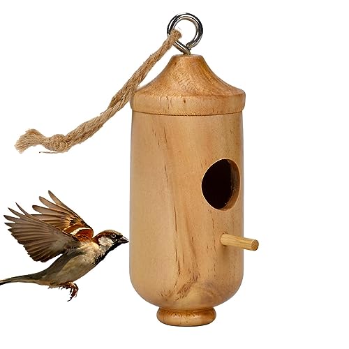Evember Kolibri-Nest, Swing Nesting House Holz für Kolibris | Kolibri-Haus aus Holz, wiederverwendbar, nicht leicht zu verformen, für den Garten im Freien von Evember