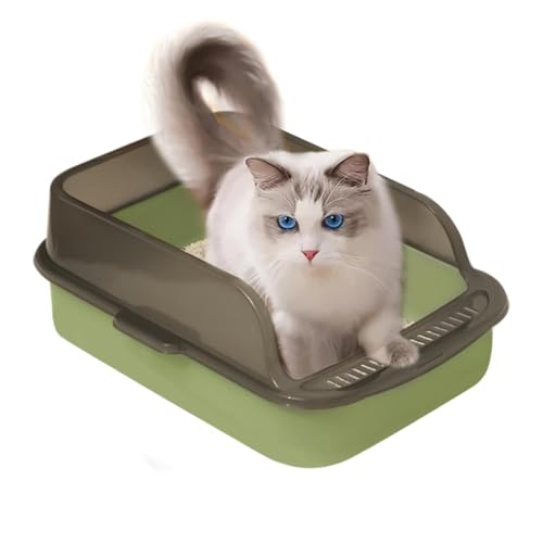 Evember Offene Katzentoilette – auslaufsicher, offene Oberseite, hygienische Geruchskontrolle, leicht zu reinigende Kätzchentoilette, hochseitige Katzentoilette für den Innenbereich Evember Offene Katzentoilette – auslaufsicher, offene Oberseite, hygienische Geruchskontrolle, leicht zu reinigende Kätzchentoilette, hochseitige Katzentoilette für den Innenbereich von Evember