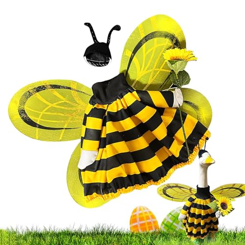 Evember Ostergänse-Outfit – Gartengänse-Statue, Kleidung – geflügelter Tierstil, Kleidung für 58,4 cm Zement, Goosey, Rasen, Hof, Garten, Heimdekoration von Evember
