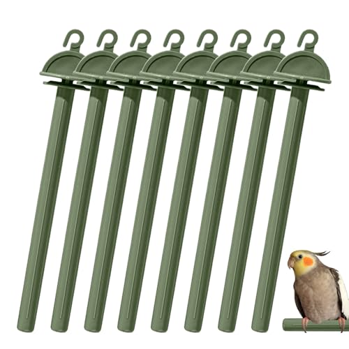 Evember Vogelstange Ständer - 8 x Vogelkäfig Sitzstange Ständer - Kaustab Spielzeug, Übung Schleifen Training für Papageien, kleine Wellensittiche, Sittiche, Lovebirds, Nymphensittiche Evember Vogelstange Ständer - 8 x Vogelkäfig Sitzstange Ständer - Kaustab Spielzeug, Übung Schleifen Training für Papageien, kleine Wellensittiche, Sittiche, Lovebirds, Nymphensittiche von Evember