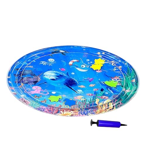 Evember Wasserspielmatte für Katzen | Wasserbett für Katzen mit aufblasbarer Pumpe, Haustier-Kühlkissen, verdicktes Baby-Krabbelkissen für Boden, Langeweile, tägliche Reisen, heißes Wetter, Zuhause Evember Wasserspielmatte für Katzen | Wasserbett für Katzen mit aufblasbarer Pumpe, Haustier-Kühlkissen, verdicktes Baby-Krabbelkissen für Boden, Langeweile, tägliche Reisen, heißes Wetter, Zuhause von Evember