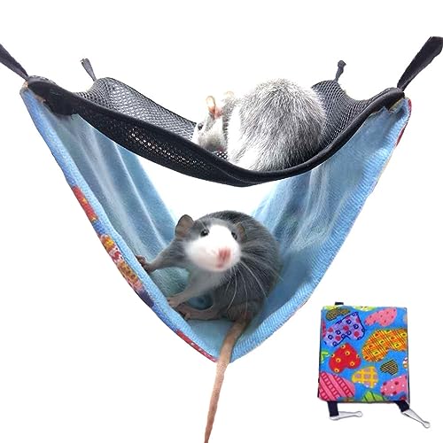 Hängematte für Kleintiere, Hängematte, Käfig, Hamster, Käfig, Frettchen, Hängematte, Chinchilla, Käfig, 2 Schichten, Hängematte, Hängematte, warmes Hängebett, für Amster, Igel, Chinchillas, Kaninchen, von Evember